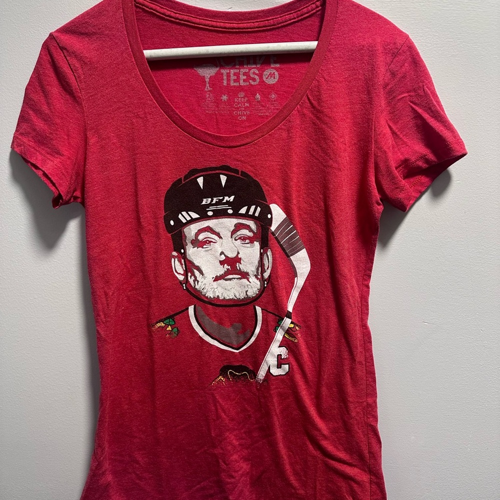 Chive Tees Bill Murray Blackhawks Woman’s Shirt